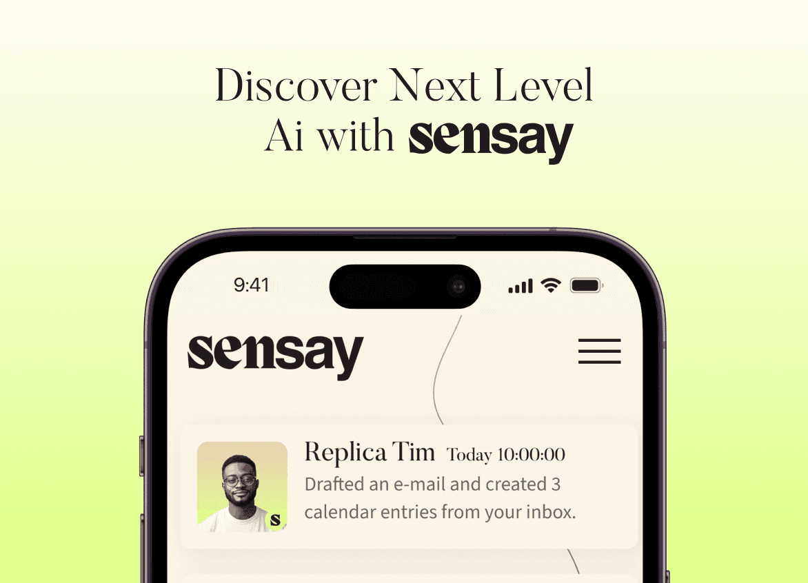 Sensay app interface